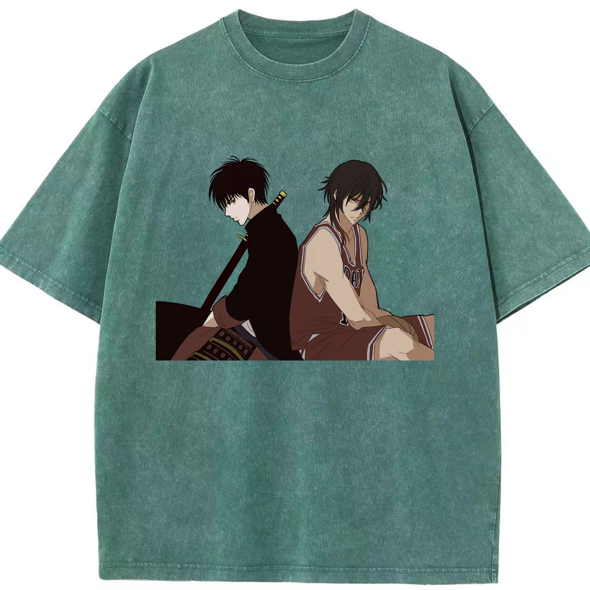 （画像用） SLAM DUNK／スラムダンク 綿100% ヴィンテージ風 半袖Tシャツ（フロントプリント）